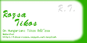 rozsa tikos business card